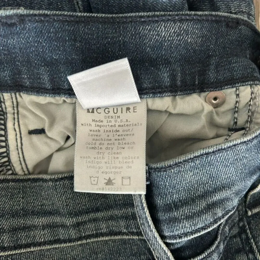 McGuire Denim Bohemia Flounce Cropped Kick Flare‎ Jeans Ruffle Hem Anthropologie